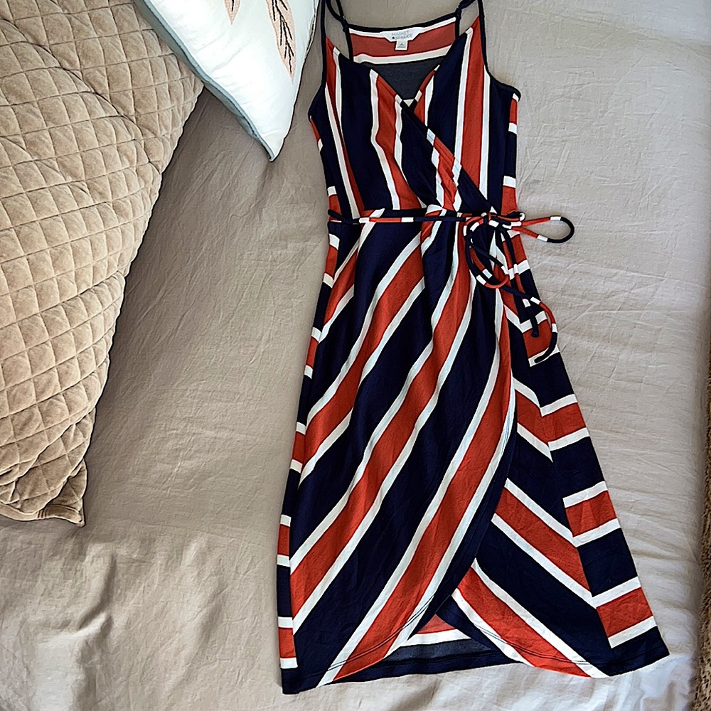 Market & Spruce Color-Block Midi Hi/Low Dress